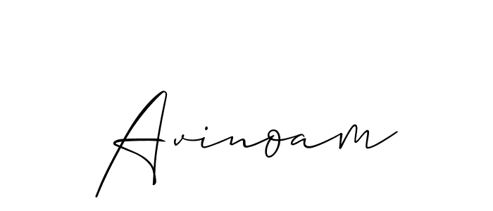 Create a beautiful signature design for name Avinoam. With this signature (Allison_Script) fonts, you can make a handwritten signature for free. Avinoam signature style 2 images and pictures png