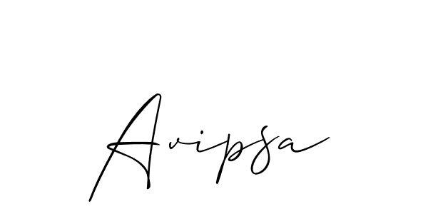 It looks lik you need a new signature style for name Avipsa. Design unique handwritten (Allison_Script) signature with our free signature maker in just a few clicks. Avipsa signature style 2 images and pictures png