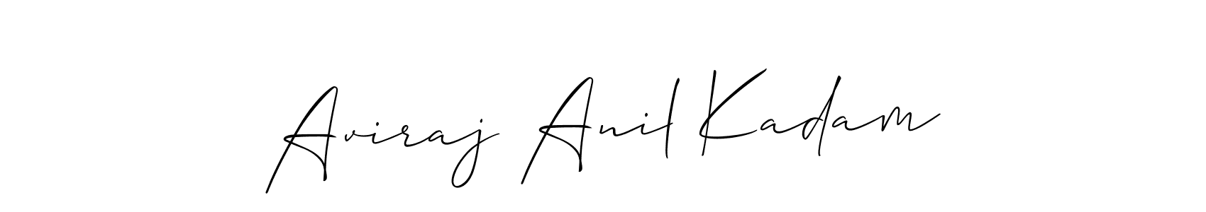 Make a beautiful signature design for name Aviraj Anil Kadam. With this signature (Allison_Script) style, you can create a handwritten signature for free. Aviraj Anil Kadam signature style 2 images and pictures png