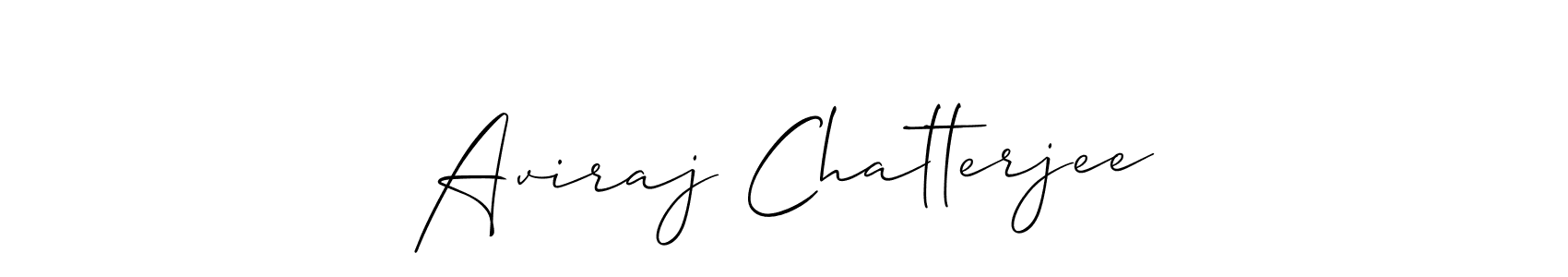 Use a signature maker to create a handwritten signature online. With this signature software, you can design (Allison_Script) your own signature for name Aviraj Chatterjee. Aviraj Chatterjee signature style 2 images and pictures png