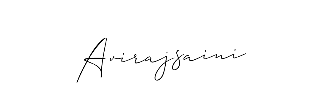 How to make Avirajsaini signature? Allison_Script is a professional autograph style. Create handwritten signature for Avirajsaini name. Avirajsaini signature style 2 images and pictures png