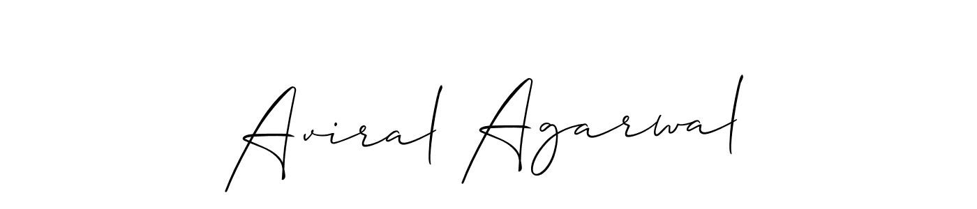 Also we have Aviral Agarwal name is the best signature style. Create professional handwritten signature collection using Allison_Script autograph style. Aviral Agarwal signature style 2 images and pictures png