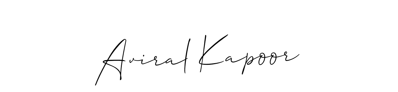 Create a beautiful signature design for name Aviral Kapoor. With this signature (Allison_Script) fonts, you can make a handwritten signature for free. Aviral Kapoor signature style 2 images and pictures png