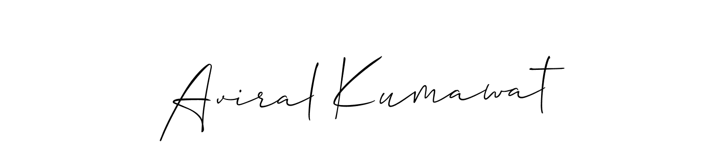How to make Aviral Kumawat name signature. Use Allison_Script style for creating short signs online. This is the latest handwritten sign. Aviral Kumawat signature style 2 images and pictures png