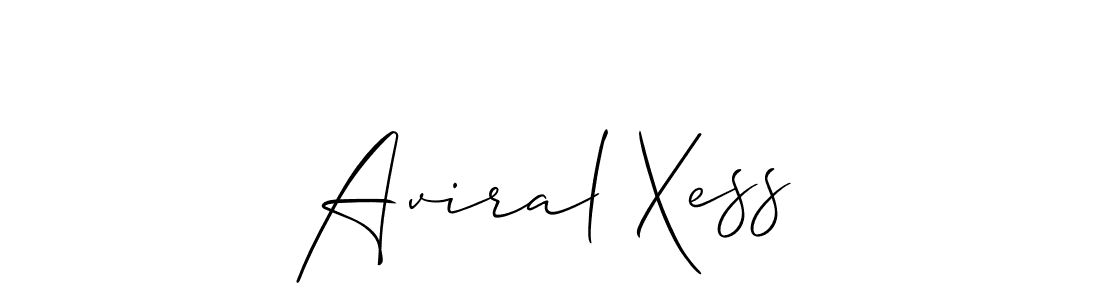 The best way (Allison_Script) to make a short signature is to pick only two or three words in your name. The name Aviral Xess include a total of six letters. For converting this name. Aviral Xess signature style 2 images and pictures png