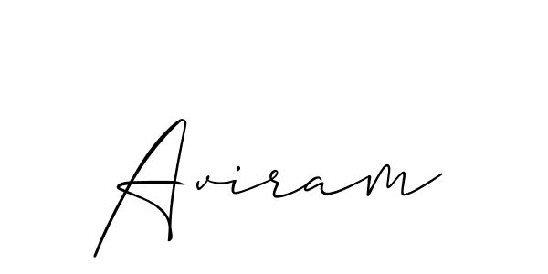 Use a signature maker to create a handwritten signature online. With this signature software, you can design (Allison_Script) your own signature for name Aviram. Aviram signature style 2 images and pictures png