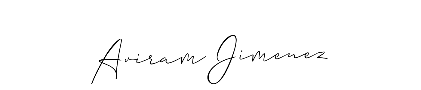 Design your own signature with our free online signature maker. With this signature software, you can create a handwritten (Allison_Script) signature for name Aviram Jimenez. Aviram Jimenez signature style 2 images and pictures png