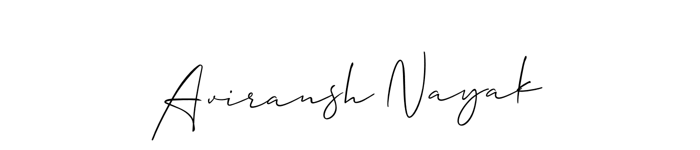 How to make Aviransh Nayak signature? Allison_Script is a professional autograph style. Create handwritten signature for Aviransh Nayak name. Aviransh Nayak signature style 2 images and pictures png