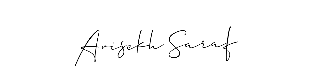 Create a beautiful signature design for name Avisekh Saraf. With this signature (Allison_Script) fonts, you can make a handwritten signature for free. Avisekh Saraf signature style 2 images and pictures png