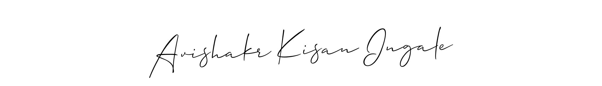 You should practise on your own different ways (Allison_Script) to write your name (Avishakr Kisan Ingale) in signature. don't let someone else do it for you. Avishakr Kisan Ingale signature style 2 images and pictures png