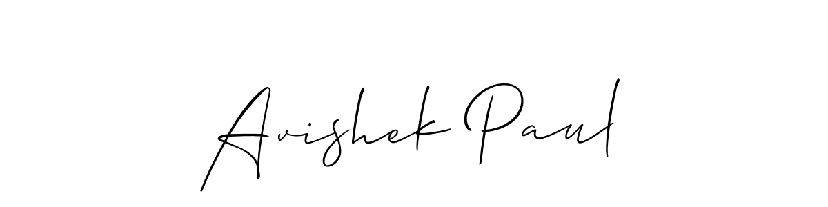 Make a beautiful signature design for name Avishek Paul. With this signature (Allison_Script) style, you can create a handwritten signature for free. Avishek Paul signature style 2 images and pictures png