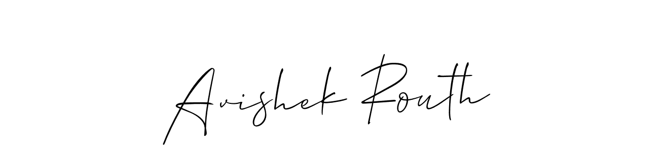 Create a beautiful signature design for name Avishek Routh. With this signature (Allison_Script) fonts, you can make a handwritten signature for free. Avishek Routh signature style 2 images and pictures png