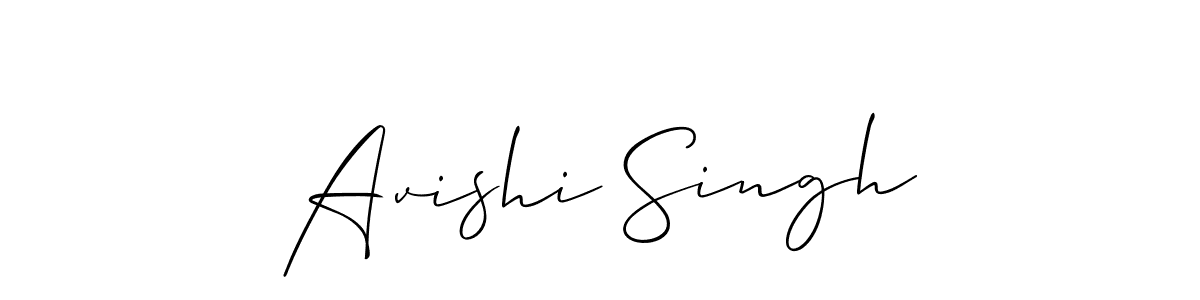 Create a beautiful signature design for name Avishi Singh. With this signature (Allison_Script) fonts, you can make a handwritten signature for free. Avishi Singh signature style 2 images and pictures png
