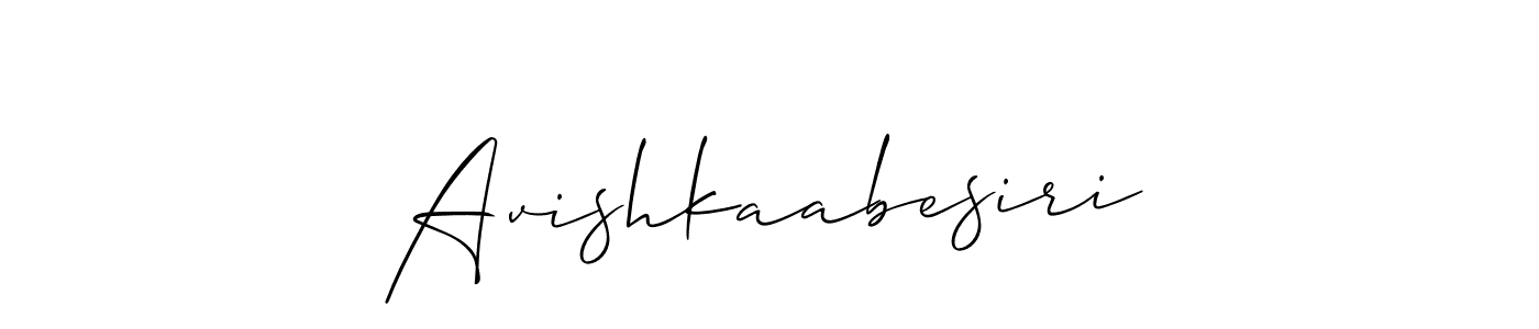 Use a signature maker to create a handwritten signature online. With this signature software, you can design (Allison_Script) your own signature for name Avishkaabesiri. Avishkaabesiri signature style 2 images and pictures png