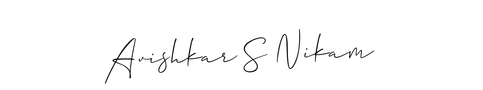 Make a beautiful signature design for name Avishkar S Nikam. Use this online signature maker to create a handwritten signature for free. Avishkar S Nikam signature style 2 images and pictures png