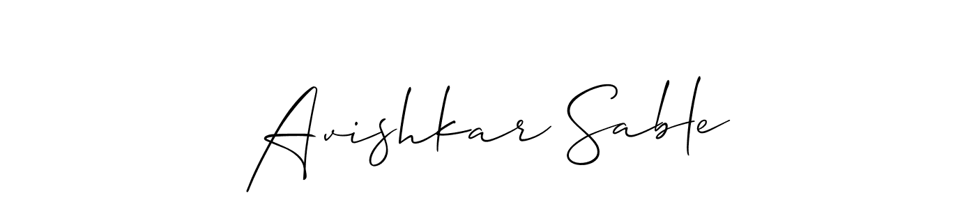 if you are searching for the best signature style for your name Avishkar Sable. so please give up your signature search. here we have designed multiple signature styles  using Allison_Script. Avishkar Sable signature style 2 images and pictures png