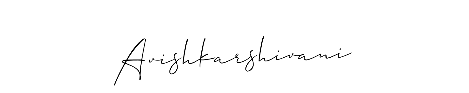 How to make Avishkarshivani name signature. Use Allison_Script style for creating short signs online. This is the latest handwritten sign. Avishkarshivani signature style 2 images and pictures png