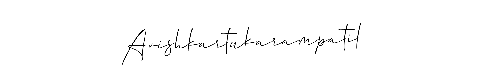Also we have Avishkartukarampatil name is the best signature style. Create professional handwritten signature collection using Allison_Script autograph style. Avishkartukarampatil signature style 2 images and pictures png