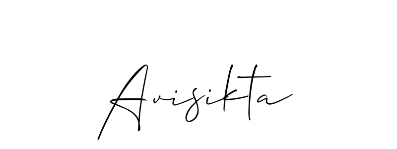 Use a signature maker to create a handwritten signature online. With this signature software, you can design (Allison_Script) your own signature for name Avisikta. Avisikta signature style 2 images and pictures png