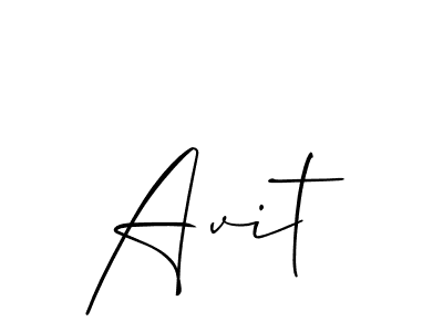 Design your own signature with our free online signature maker. With this signature software, you can create a handwritten (Allison_Script) signature for name Avit. Avit signature style 2 images and pictures png