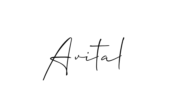 Use a signature maker to create a handwritten signature online. With this signature software, you can design (Allison_Script) your own signature for name Avital. Avital signature style 2 images and pictures png