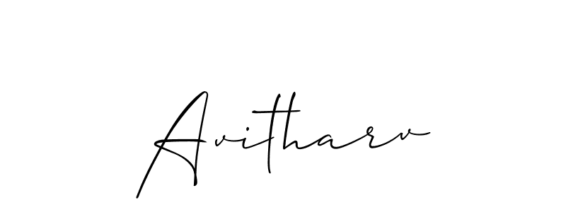Also You can easily find your signature by using the search form. We will create Avitharv name handwritten signature images for you free of cost using Allison_Script sign style. Avitharv signature style 2 images and pictures png
