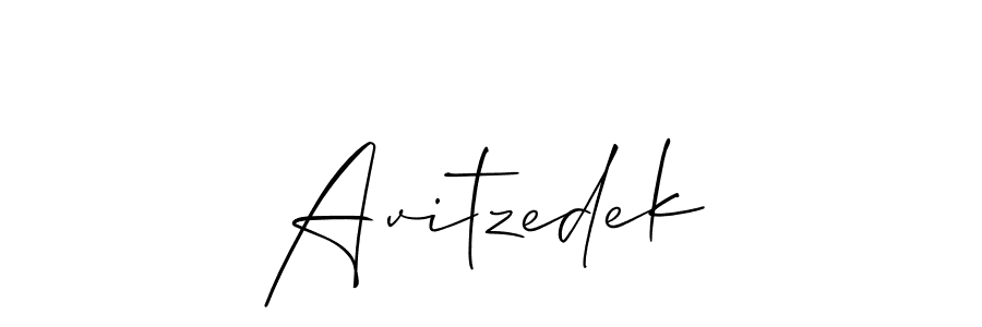 Also You can easily find your signature by using the search form. We will create Avitzedek name handwritten signature images for you free of cost using Allison_Script sign style. Avitzedek signature style 2 images and pictures png