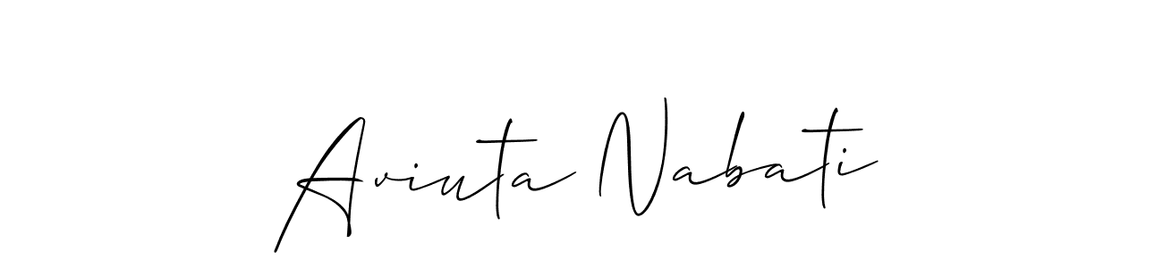 Make a beautiful signature design for name Aviuta Nabati. With this signature (Allison_Script) style, you can create a handwritten signature for free. Aviuta Nabati signature style 2 images and pictures png