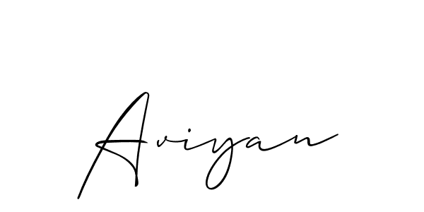How to make Aviyan signature? Allison_Script is a professional autograph style. Create handwritten signature for Aviyan name. Aviyan signature style 2 images and pictures png