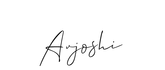 How to make Avjoshi name signature. Use Allison_Script style for creating short signs online. This is the latest handwritten sign. Avjoshi signature style 2 images and pictures png