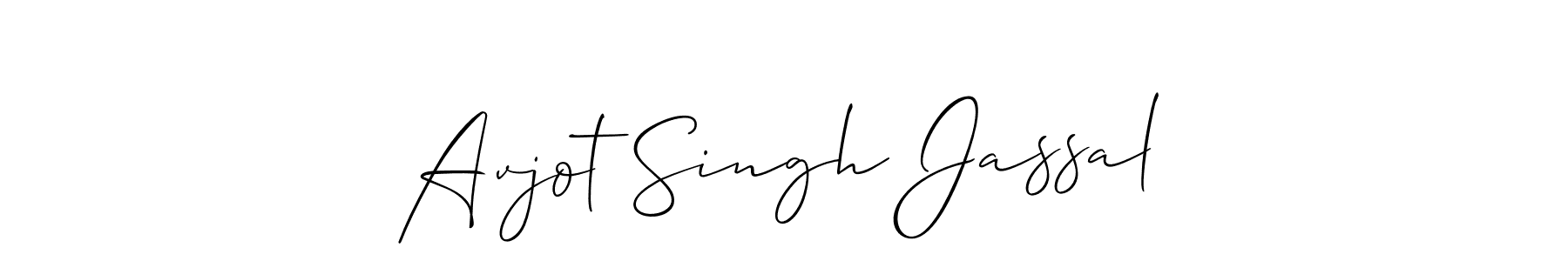 Design your own signature with our free online signature maker. With this signature software, you can create a handwritten (Allison_Script) signature for name Avjot Singh Jassal. Avjot Singh Jassal signature style 2 images and pictures png