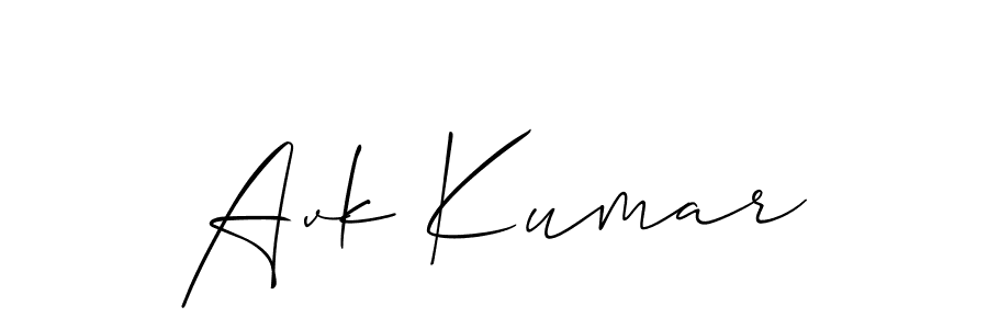 How to make Avk Kumar name signature. Use Allison_Script style for creating short signs online. This is the latest handwritten sign. Avk Kumar signature style 2 images and pictures png