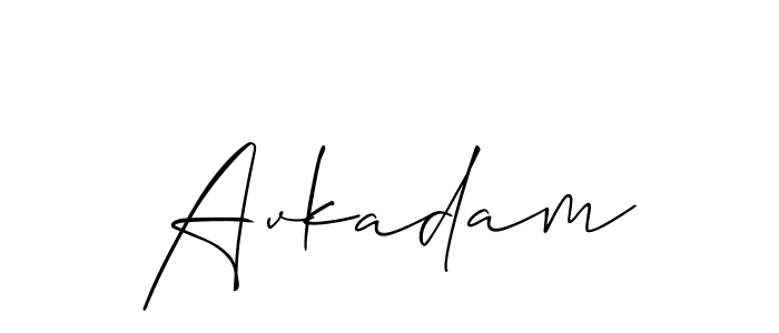 You should practise on your own different ways (Allison_Script) to write your name (Avkadam) in signature. don't let someone else do it for you. Avkadam signature style 2 images and pictures png