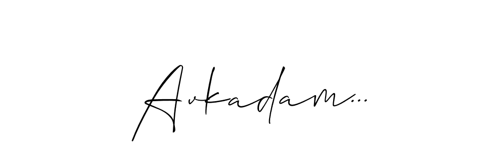if you are searching for the best signature style for your name Avkadam.... so please give up your signature search. here we have designed multiple signature styles  using Allison_Script. Avkadam... signature style 2 images and pictures png