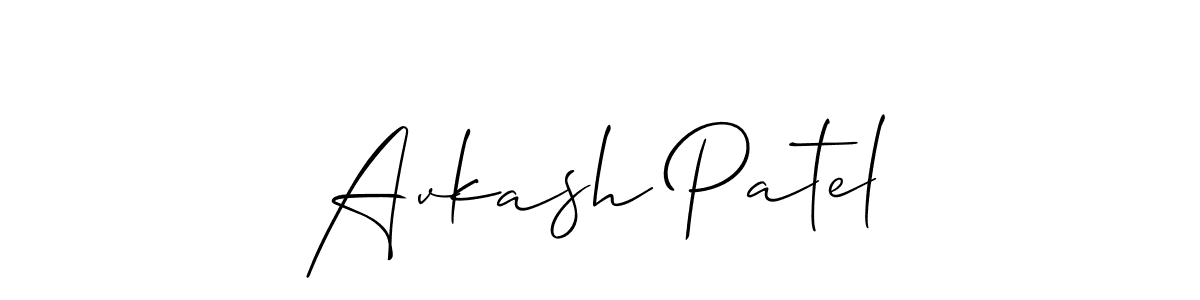 Allison_Script is a professional signature style that is perfect for those who want to add a touch of class to their signature. It is also a great choice for those who want to make their signature more unique. Get Avkash Patel name to fancy signature for free. Avkash Patel signature style 2 images and pictures png