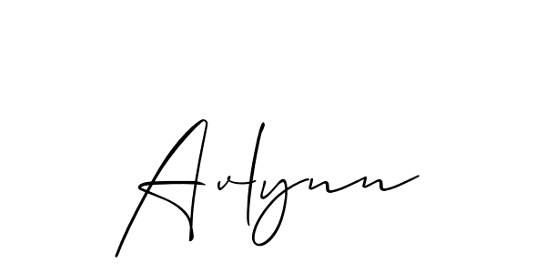 Avlynn stylish signature style. Best Handwritten Sign (Allison_Script) for my name. Handwritten Signature Collection Ideas for my name Avlynn. Avlynn signature style 2 images and pictures png