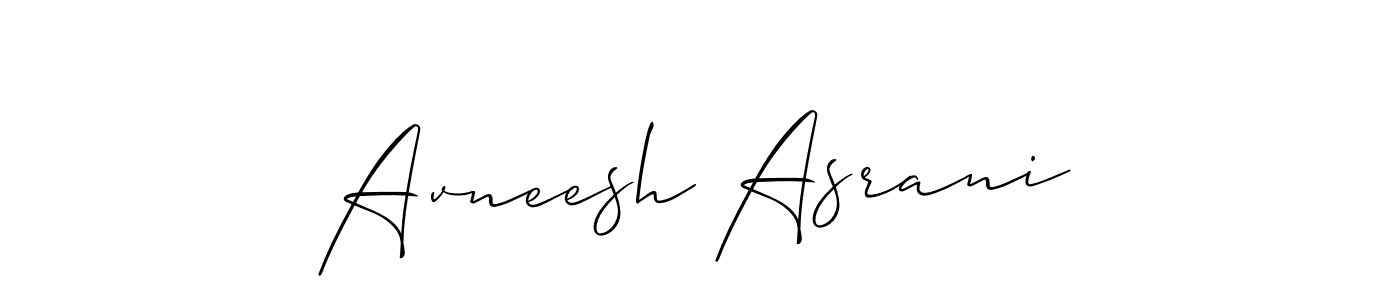 Make a short Avneesh Asrani signature style. Manage your documents anywhere anytime using Allison_Script. Create and add eSignatures, submit forms, share and send files easily. Avneesh Asrani signature style 2 images and pictures png