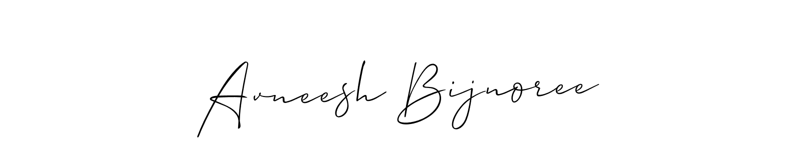 Also You can easily find your signature by using the search form. We will create Avneesh Bijnoree name handwritten signature images for you free of cost using Allison_Script sign style. Avneesh Bijnoree signature style 2 images and pictures png