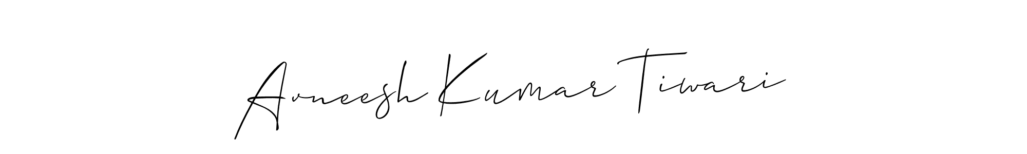 You should practise on your own different ways (Allison_Script) to write your name (Avneesh Kumar Tiwari) in signature. don't let someone else do it for you. Avneesh Kumar Tiwari signature style 2 images and pictures png