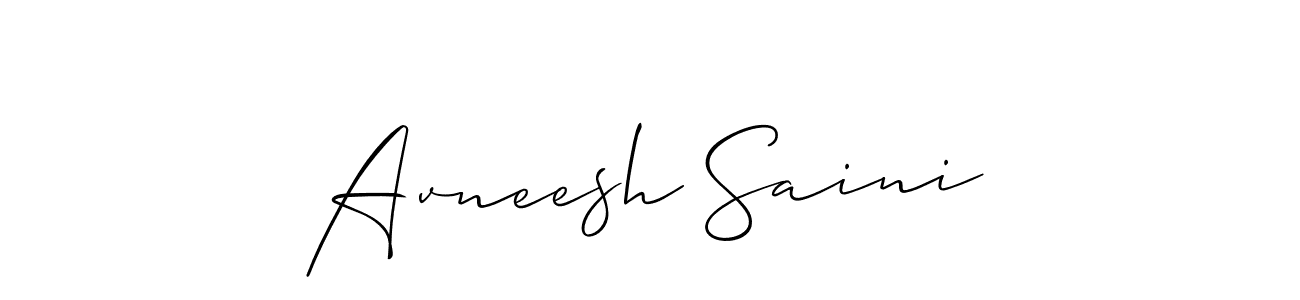 The best way (Allison_Script) to make a short signature is to pick only two or three words in your name. The name Avneesh Saini include a total of six letters. For converting this name. Avneesh Saini signature style 2 images and pictures png