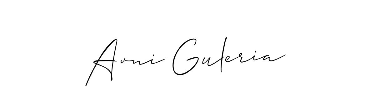 Make a beautiful signature design for name Avni Guleria. Use this online signature maker to create a handwritten signature for free. Avni Guleria signature style 2 images and pictures png