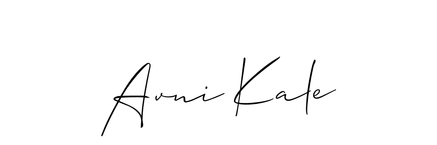 How to make Avni Kale signature? Allison_Script is a professional autograph style. Create handwritten signature for Avni Kale name. Avni Kale signature style 2 images and pictures png