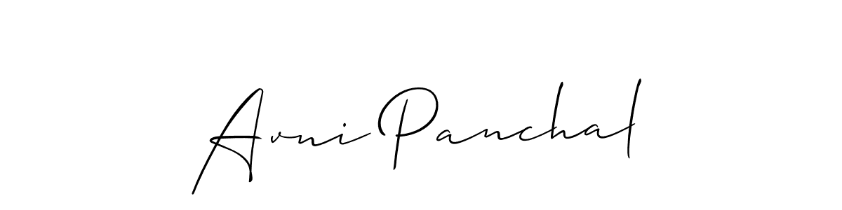 It looks lik you need a new signature style for name Avni Panchal. Design unique handwritten (Allison_Script) signature with our free signature maker in just a few clicks. Avni Panchal signature style 2 images and pictures png