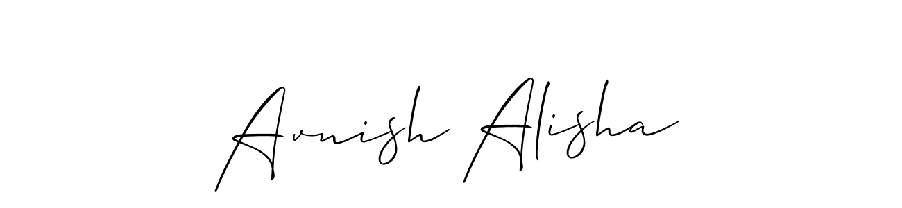 Similarly Allison_Script is the best handwritten signature design. Signature creator online .You can use it as an online autograph creator for name Avnish Alisha. Avnish Alisha signature style 2 images and pictures png