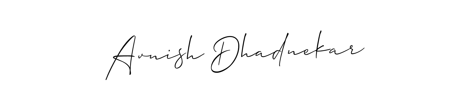You can use this online signature creator to create a handwritten signature for the name Avnish Dhadnekar. This is the best online autograph maker. Avnish Dhadnekar signature style 2 images and pictures png