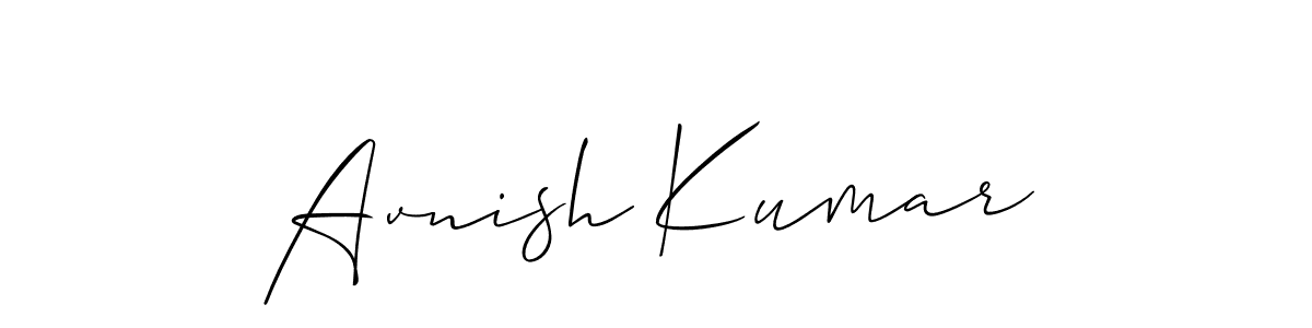 Create a beautiful signature design for name Avnish Kumar. With this signature (Allison_Script) fonts, you can make a handwritten signature for free. Avnish Kumar signature style 2 images and pictures png