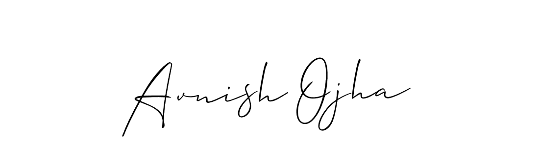 Avnish Ojha stylish signature style. Best Handwritten Sign (Allison_Script) for my name. Handwritten Signature Collection Ideas for my name Avnish Ojha. Avnish Ojha signature style 2 images and pictures png