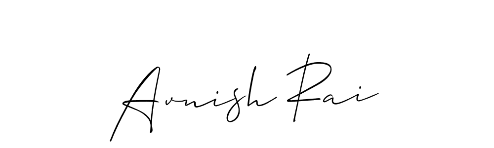 Use a signature maker to create a handwritten signature online. With this signature software, you can design (Allison_Script) your own signature for name Avnish Rai. Avnish Rai signature style 2 images and pictures png