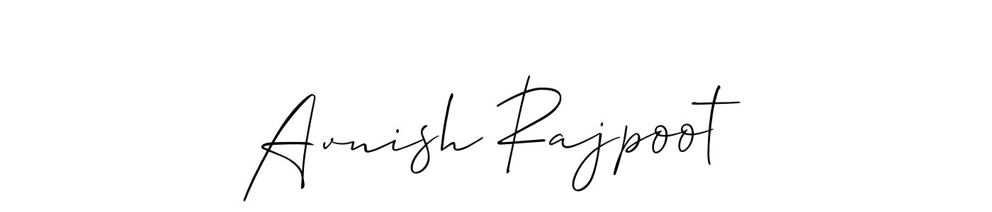 Create a beautiful signature design for name Avnish Rajpoot. With this signature (Allison_Script) fonts, you can make a handwritten signature for free. Avnish Rajpoot signature style 2 images and pictures png