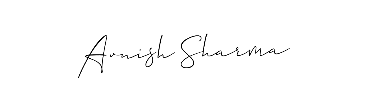 Also we have Avnish Sharma name is the best signature style. Create professional handwritten signature collection using Allison_Script autograph style. Avnish Sharma signature style 2 images and pictures png